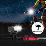 USB Rechargeable LED Bicycle Headlight and Taillight Set