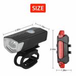 USB Rechargeable LED Bike Headlight and Taillight Set