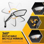 ROCKBROS 2-Pack Bike Mirrors for Safe Riding