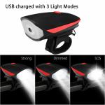 Rechargeable USB LED Bike Headlight and Taillight Set