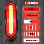 USB Rechargeable 6 Modes LED Bike Tail Light