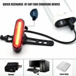 USB Rechargeable 6 Modes LED Bike Tail Light