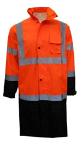 RK Safety Hi-Viz Reflective Long Raincoat - Orange
