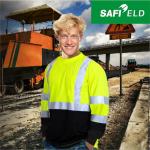 SAFIELD Men's High Visibility Reflective Safety Shirts