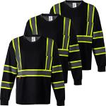 Men's High Visibility Reflective Safety T-Shirts - 3-Pack