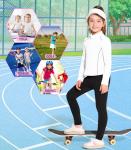 Hvididan Girls Zip-Up Athletic Jacket for Active Kids