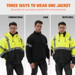High Visibility 3-in-1 Winter Bomber Jacket for Men