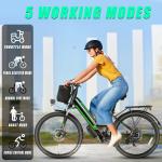 26” Electric Mountain Bike with Removable Battery