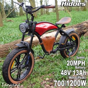 Hidoes Adult 20" Electric Fat Tire Cruiser Bike