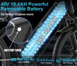 Peak 1500W 48V Electric Mountain Bike 26