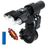 USB Rechargeable LED Bicycle Front Headlight Set