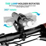 USB Rechargeable LED Bicycle Front Headlight Set
