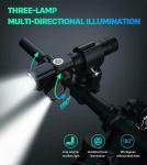 USB Rechargeable LED Bicycle Front Headlight Set