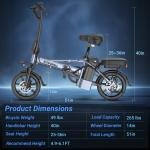 AOVOPRO EB60 Folding 14" Electric Bike 500W