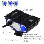 SolarStorm 20000LM 3x LED Front and Rear Bike Light Set