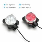 USB Rechargeable LED Bike Lights Set