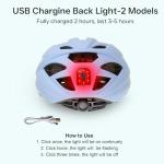 Urban Bike Helmet with USB Taillight for Commuting