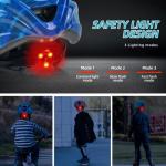 Exclusky Kids Bike Helmet with LED Light
