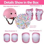 Pink Toddler Bike Helmet with Protective Gear Set