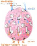 Adjustable Toddler Bike Helmet - Unicorn Design