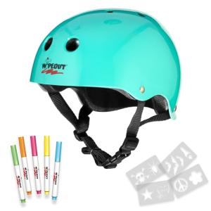 Wipeout Dry Erase Kids Helmet - Teal Blue