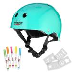 Wipeout Dry Erase Kids Helmet - Teal Blue