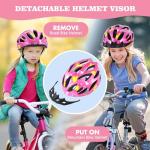 Zacro Kids Bike Helmet - Adjustable Fit & Visor