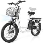 Carom Peak 819W Adult Electric Bike with Basket