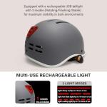 Adjustable Safety Bike Helmet with Rechargeable Light