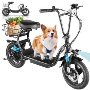 Caroma 1200W Electric Scooter with Seat and Fat Tires
