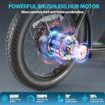 Caroma Foldable Electric Scooter, 20" Fat Tire