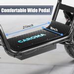Caroma 1200W Electric Scooter with Seat and Fat Tires