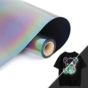 Rainbow Reflective Heat Transfer Vinyl Roll 12"x5