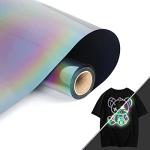 Rainbow Reflective Heat Transfer Vinyl Roll 12"x5