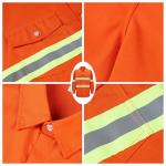 Hi-Vis Reflective Work Shirt for Men - Orange