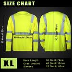 Macarrie 6 Pcs Reflective Safety Long Sleeve Shirts