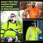 Macarrie 6 Pcs Reflective Safety Long Sleeve Shirts