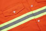 Hi-Vis Reflective Work Shirt for Men - Orange