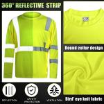 Macarrie 6 Pcs Reflective Safety Long Sleeve Shirts
