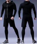 Men's 5-Piece Athletic Tracksuit Set in Grey