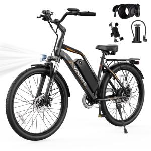 26" 750W City Commuter E-Bike with Removable Battery