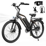 26" 750W City Commuter E-Bike with Removable Battery