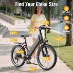 26" 1200W Electric Commuter Bike, 28mph Speed