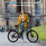 26" 750W City Commuter E-Bike with Removable Battery