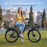 26" 750W City Commuter E-Bike with Removable Battery