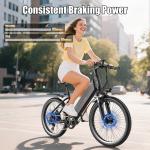 26" 1200W Electric Commuter Bike, 28mph Speed