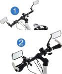 360° Rotating Bicycle Handlebar Rearview Mirrors - 2 Pack