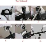 360° Rotating Bicycle Handlebar Rearview Mirrors - 2 Pack