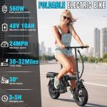 Foldable Electric Bike with 48V Battery