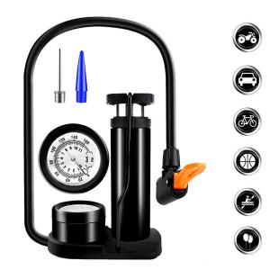 Mini Foot Pump with Pressure Gauge for Bikes